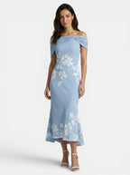 Robe midi femme à imprimé unique | Robe d'été élégante, douce et respirante