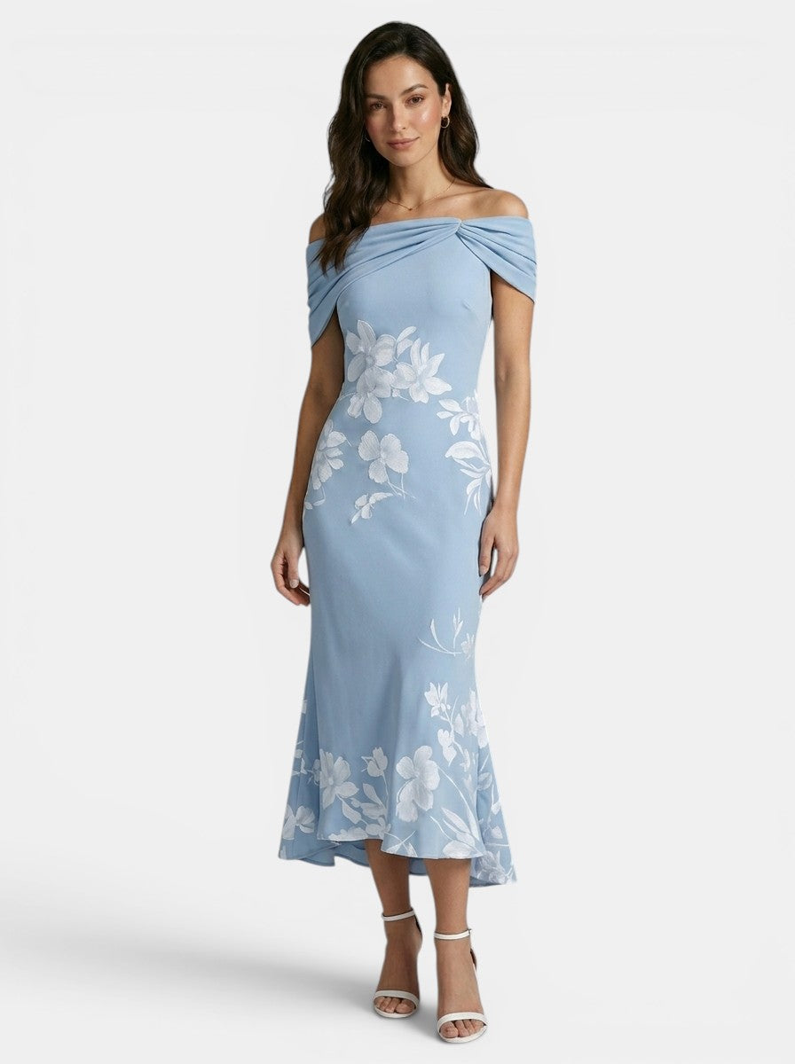 Robe midi femme à imprimé unique | Robe d'été élégante, douce et respirante
