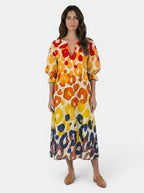 Women's Vibrant Cotton Maxi Dress | Elegant Boho Summer Wear