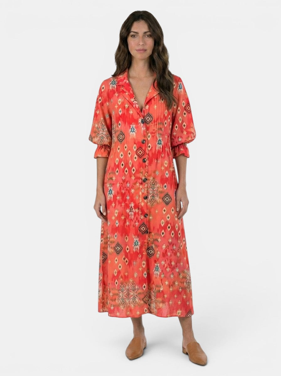 Robe maxi en coton éclatante pour femme | Élégante tenue bohème d'été