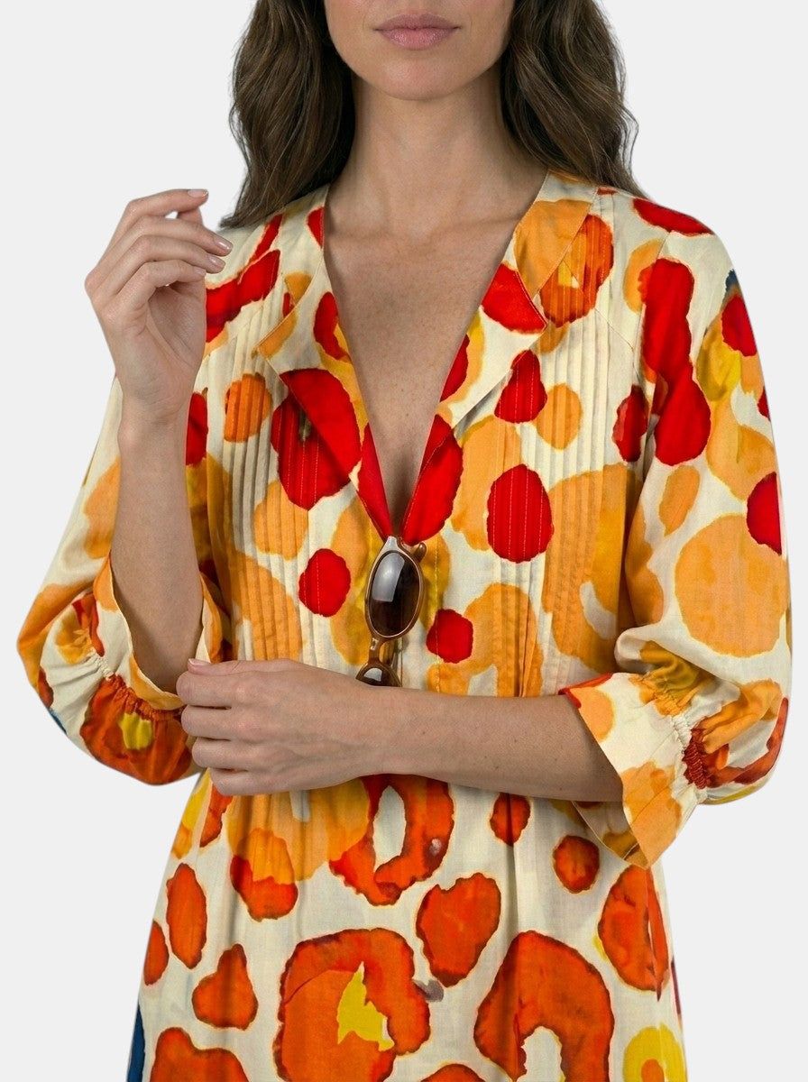 Robe maxi en coton éclatante pour femme | Élégante tenue bohème d'été