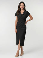 Women's Vibrant Summer Maxi Dress | Elegant Flowing Wrap Style with Side Slit