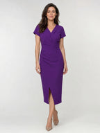 Women's Vibrant Summer Maxi Dress | Elegant Flowing Wrap Style with Side Slit