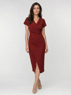 Women's Vibrant Summer Maxi Dress | Elegant Flowing Wrap Style with Side Slit