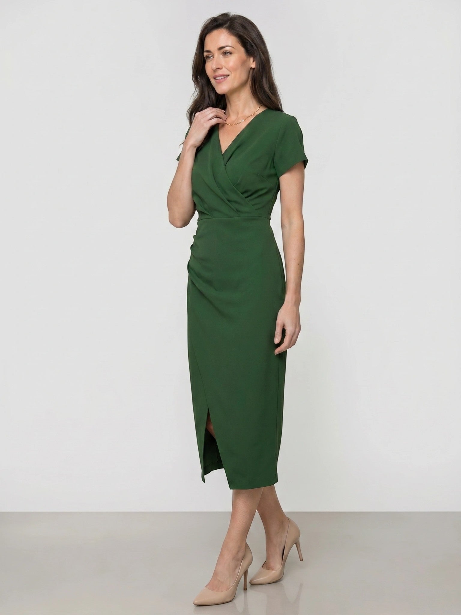 Abito Maxi Estivo Vivace da Donna | Elegante Stile Avvolgente Fluttuante con Spacco Laterale