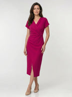 Women's Vibrant Summer Maxi Dress | Elegant Flowing Wrap Style with Side Slit
